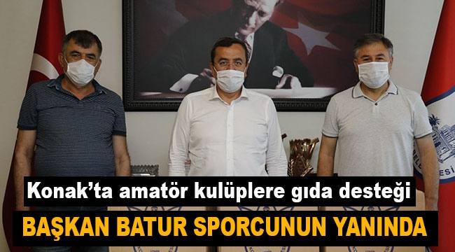 Konak'ta amatör kulüplere gıda desteği