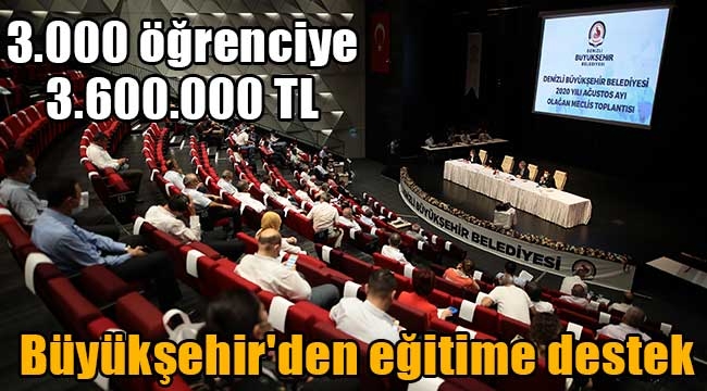 3.000 öğrenciye 3.600.000 TL 