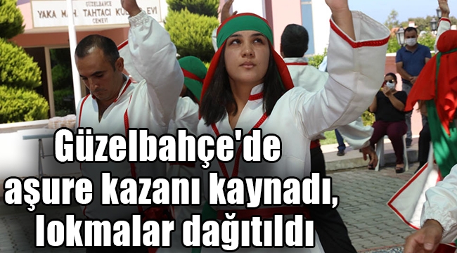 Güzelbahçe'de aşure kazanı kaynadı, lokmalar dağıtıldı