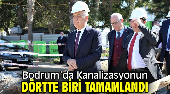 Bodrum'da Kanalizasyonun Dörtte Biri Tamamlandı