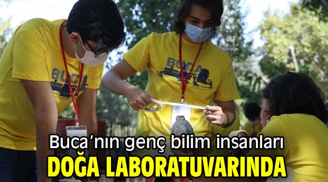 Genç bilim insanları doğa laboratuvarında   