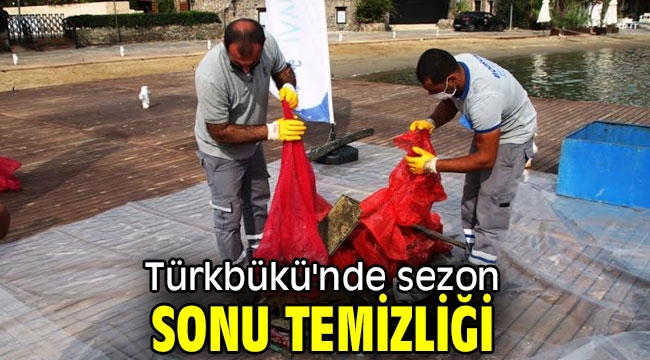 Türkbükü'nde sezon sonu temizliği