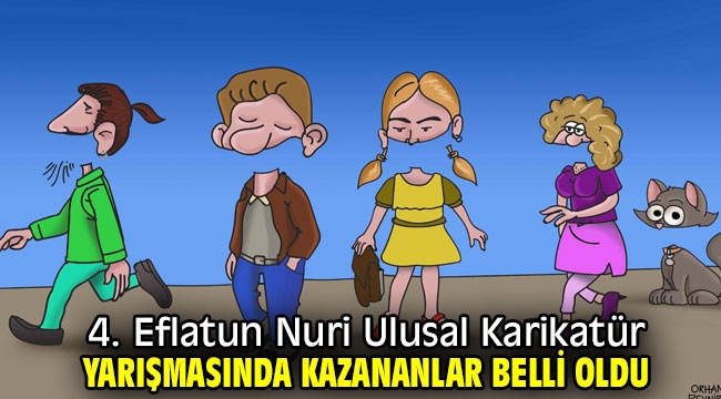 4. Eflatun Nuri Ulusal Karikatür Yarışmasında kazananlar belli oldu