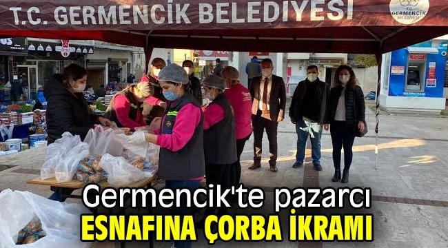 Germencik'te pazarcı esnafına çorba ikramı