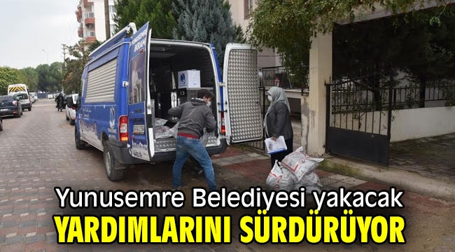 Yunusemre Belediyesi yakacak yardımlarını sürdürüyor