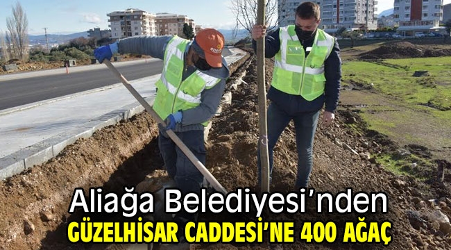 Aliağa Belediyesi'nden Güzelhisar Caddesi'ne 400 Ağaç