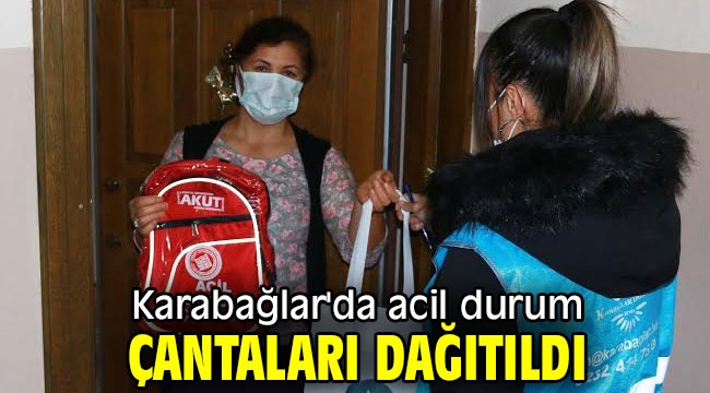 Karabağlar'da acil durum çantaları dağıtıldı