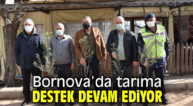 Bornova'da tarıma destek devam ediyor