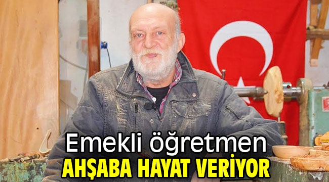 Emekli öğretmen ahşaba hayat veriyor