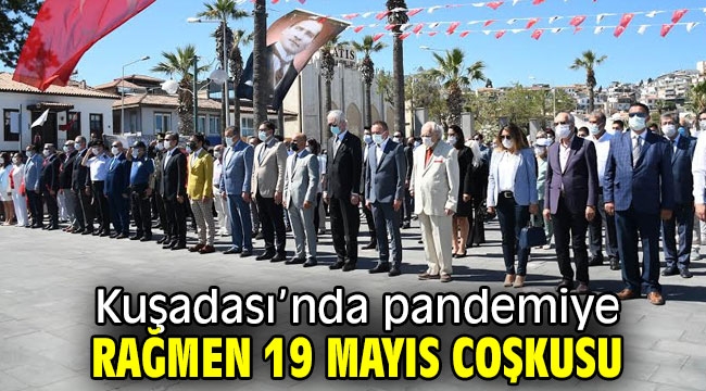 Kuşadası'nda pandemiye rağmen 19 Mayıs coşkusu