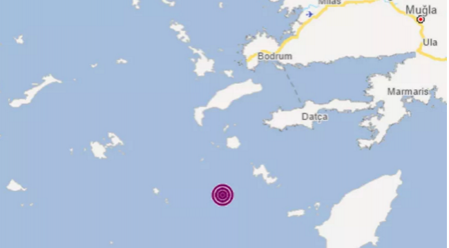 Ege Denizi'nde Muğla'nın Datça ilçesi açığında 4.2'lik deprem