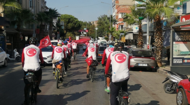 "Büyük Taarruz Bisiklet Turu Ekibi" Turgutlu'da ağırlandı