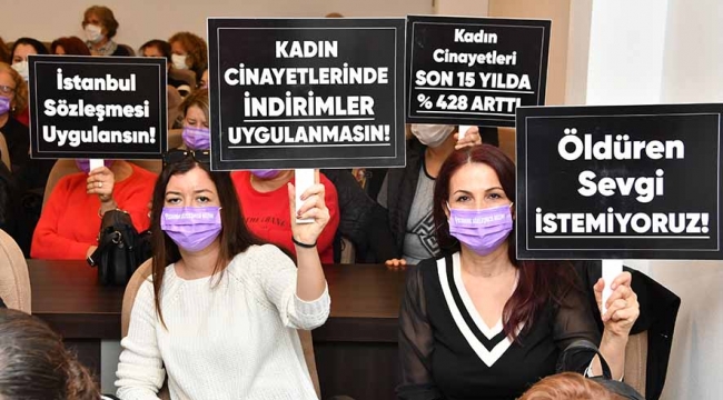 Narlıdere'nin kadınları 'şiddete hayır' dedi!