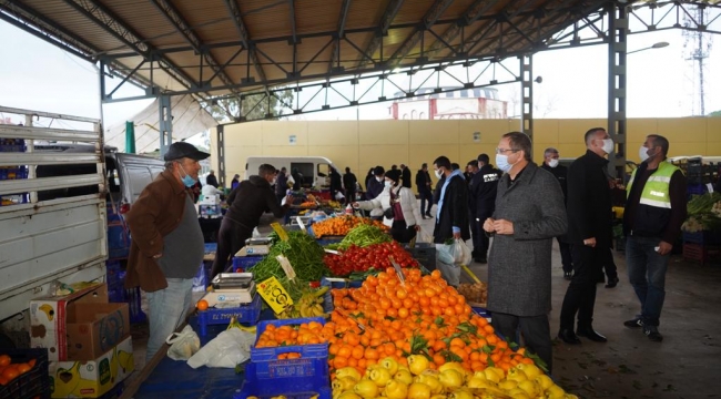 Başkan Ergin pazar esnafını ziyaret etti