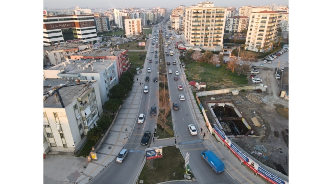 Çiğli Tramvay hattı çalışmaları nedeniyle trafik akışında değişiklik