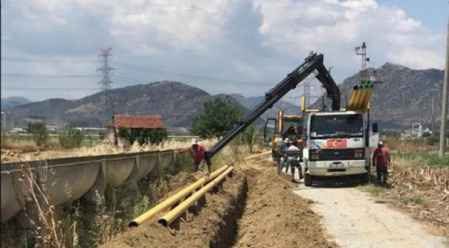 Germencik'te doğal gaz çalışmaları başladı