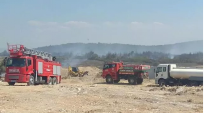 İzmir'de saatlerdir süren orman yangını!