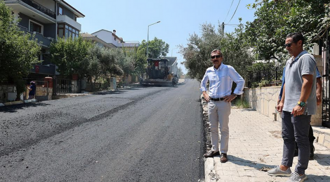 Urla Belediyesi'nden asfalt ve parke hamlesi