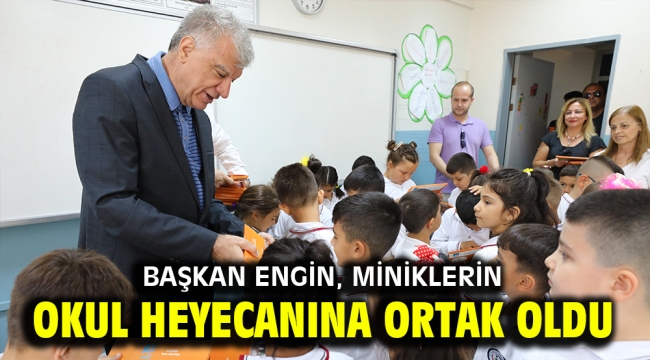 BAŞKAN ENGİN, MİNİKLERİN OKUL HEYECANINA ORTAK OLDU