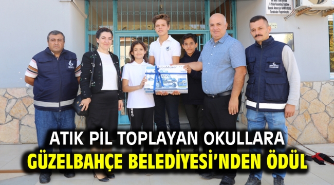 Atık Pil Toplayan Okullara Güzelbahçe Belediyesi'nden Ödül