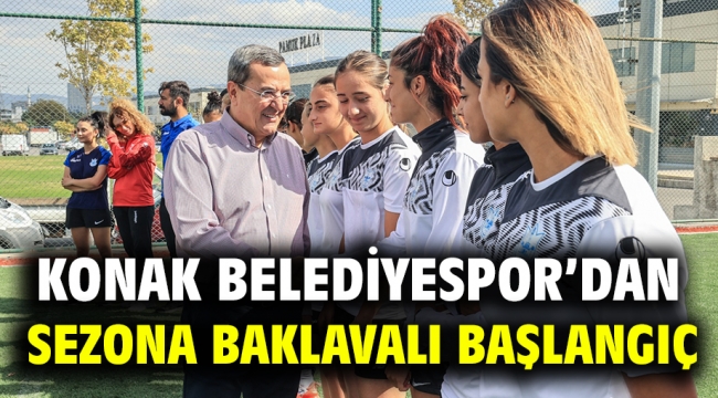 Konak Belediyespor'dan sezona baklavalı başlangıç