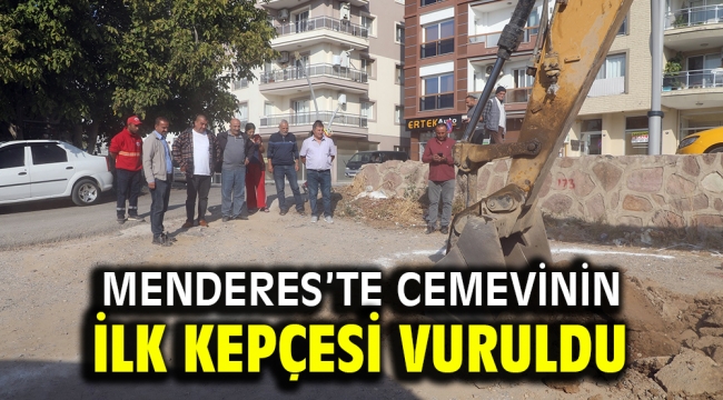 Menderes'te Cemevinin ilk kepçesi vuruldu