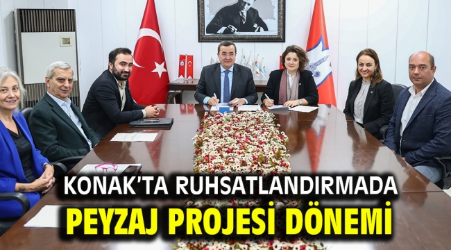 Konak'ta ruhsatlandırmada Peyzaj projesi dönemi