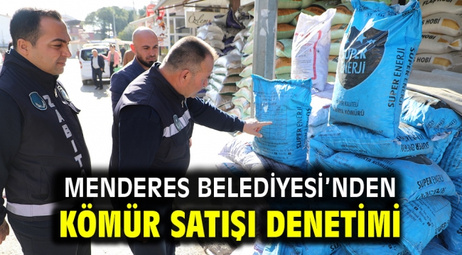 Menderes Belediyesi'nden kömür satışı denetimi