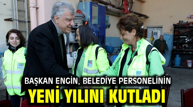 BAŞKAN ENGİN, BELEDİYE PERSONELİNİN YENİ YILINI KUTLADI