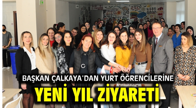 Başkan Çalkaya'dan Yurt Öğrencilerine Yeni Yıl Ziyareti