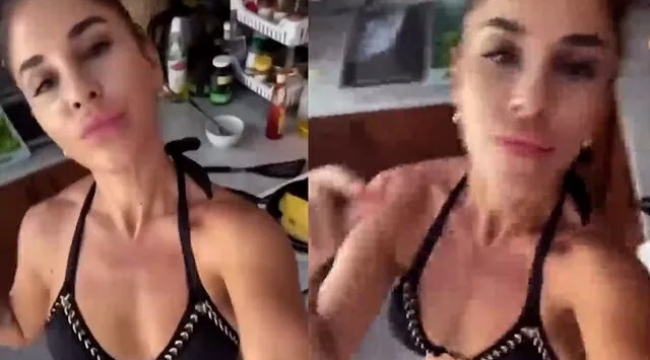 Irmak Ünal'dan bikinili omlet dansı! Olay yarattı