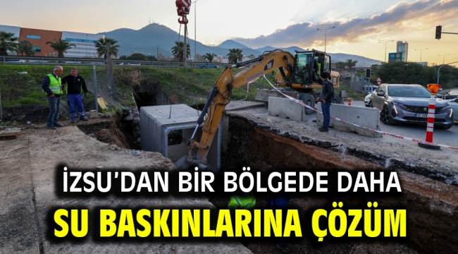 İZSU bir bölgede daha su baskını sorununa çözüm getirdi