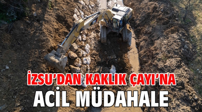 İZSU'dan Kaklık Çayı'na acil müdahale