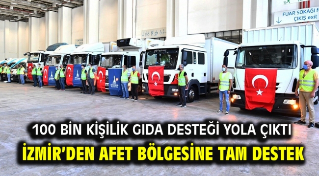 100 bin kişilik gıda desteği yola çıktı