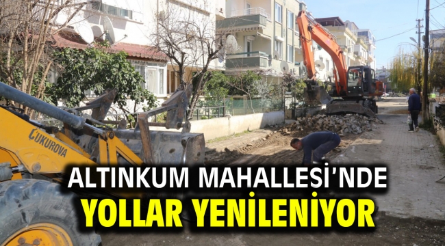 Altınkum Mahallesi'nde yollar yenileniyor