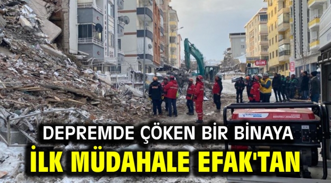 Depremde Çöken Bir Binaya İlk Müdahale EFAK'tan