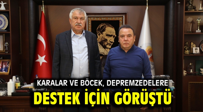 Karalar ve Böcek, depremzedelere destek için görüştü