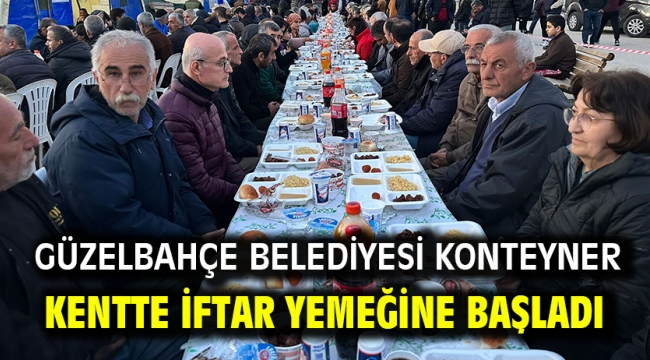 Güzelbahçe Belediyesi Konteyner Kentte İftar Yemeğine Başladı