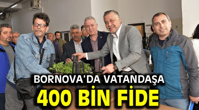 Bornova'da vatandaşa 400 bin fide