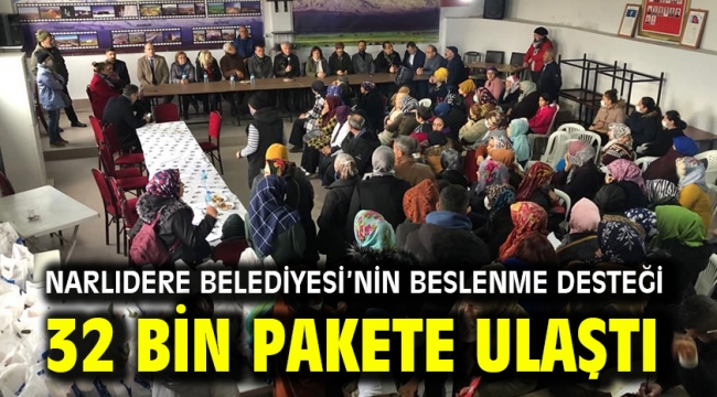 NARLIDERE BELEDİYESİ'NİN BESLENME DESTEĞİ 32 BİN PAKETE ULAŞTI