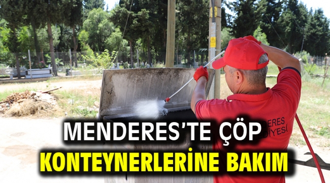 Menderes'te Çöp Konteynerlerine Bakım