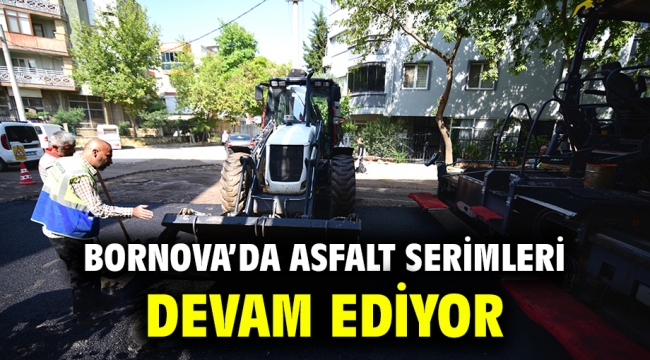 Bornova'da asfalt serimleri devam ediyor