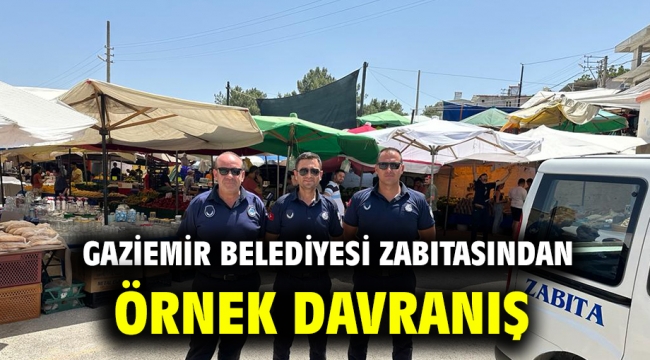 Gaziemir Belediyesi zabıtasından örnek davranış