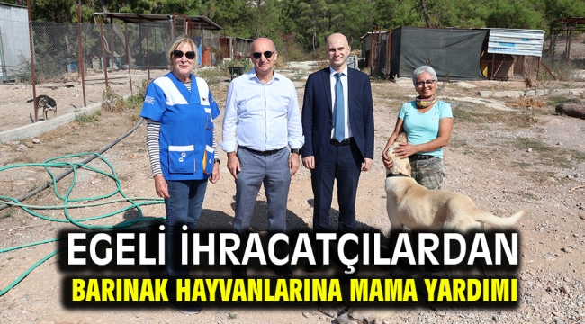 Egeli ihracatçılardan barınak hayvanlarına mama yardımı