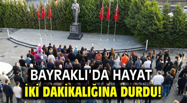 Bayraklı'da hayat iki dakikalığına durdu!