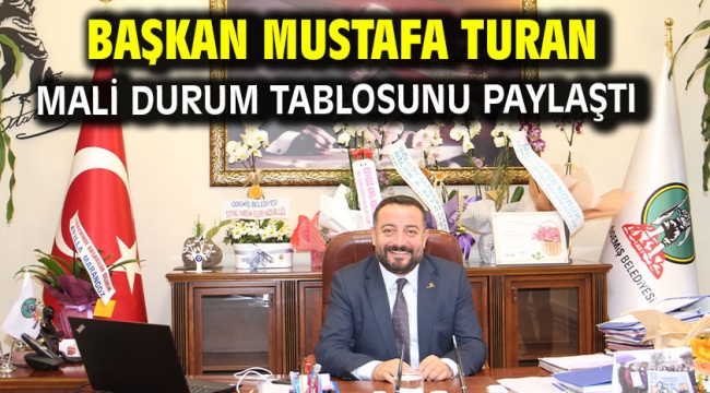 Başkan Mustafa Turan mali durum tablosunu paylaştı