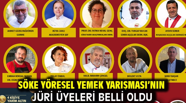 Söke Yöresel Yemek Yarışması'nın jüri üyeleri belli oldu