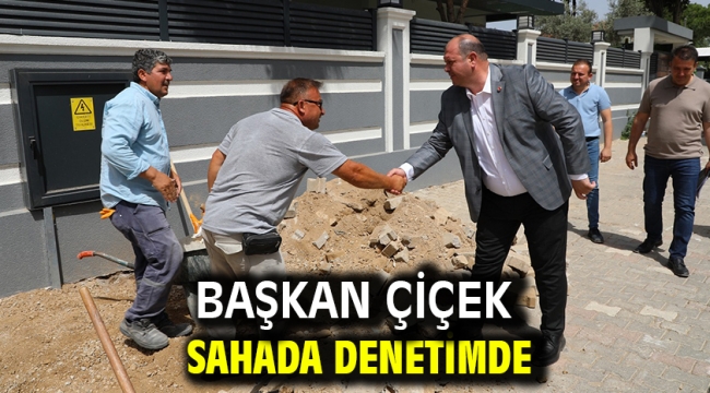 Başkan Çiçek Sahada Denetimde