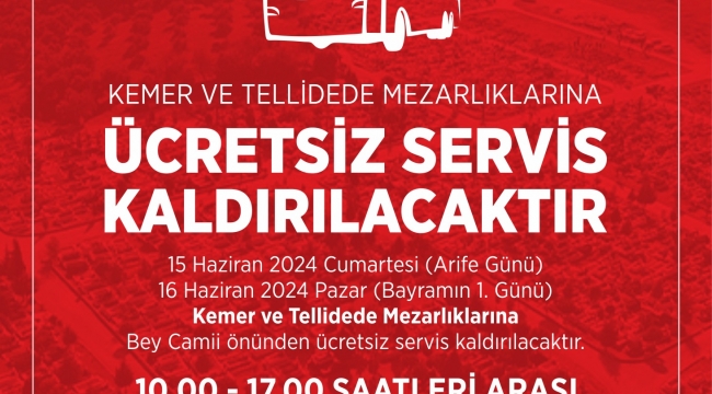 EFELER'DEN MEZARLIK ZİYARETLERİNE ÜCRETSİZ ULAŞIM DESTEĞİ