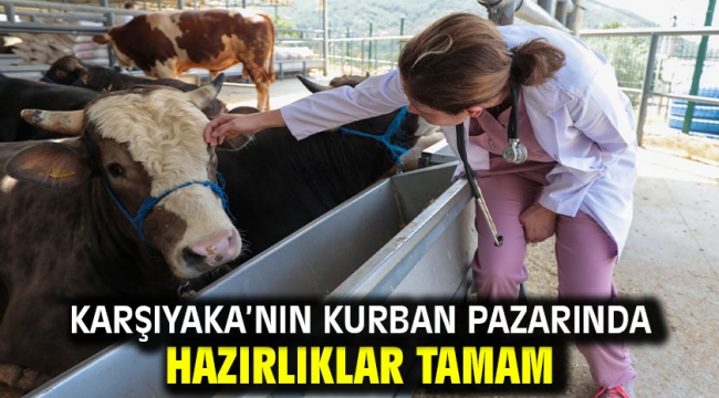 Karşıyaka'nın kurban pazarında hazırlıklar tamam